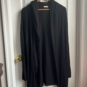 EcoSkin hooded long sleeve jersey style cardigan
